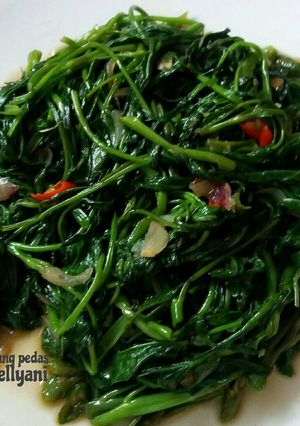 Foto resep Cah kangkung pedas