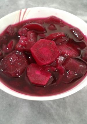عکسی از دستور ترشی چغندر قرمز...(لبو)