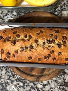 Una foto de Budín de banana y chips de chocolate