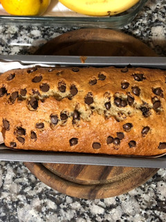 Una foto de Budín de banana y chips de chocolate