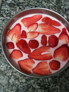 Una foto de Mousse de fresa