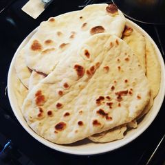 A picture of Naan bread.
