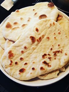 A picture of Naan bread.