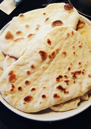 A picture of Naan bread.