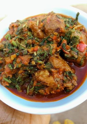 A picture of Daddawa soup.