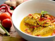 A picture of galangal root