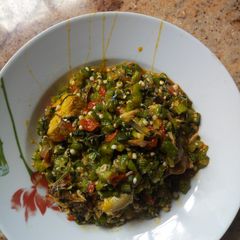 A picture of Okro soup.