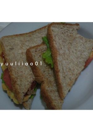 Foto resep Sandwich Roti Gandum Isi Telor Sayuran