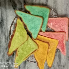 Rainbow Sandwich style cake A picture of Rainbow Sandwich style cake.