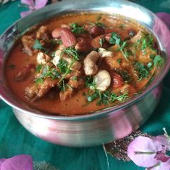 A picture of Sulemani Mutton kadai.