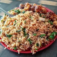 A picture of Veg Manchurian Fried Rice.