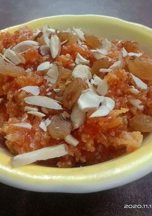 A picture of Gajar ka halwa.