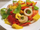 三色彩椒炒中卷