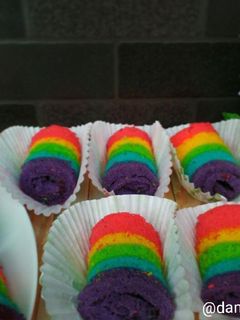 Foto resep Mini Rainbow Roll Cake