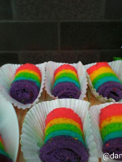 Foto resep Mini Rainbow Roll Cake