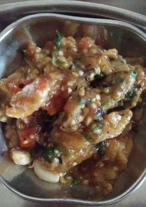 A picture of Baigan ka bharta.