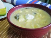 Una foto de mote sin olla a presion