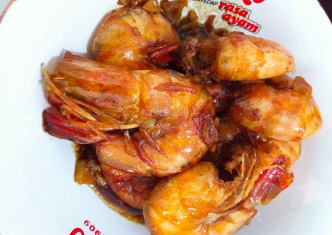 Udang goreng kecap saos tiram