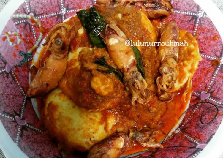 Telur balado cumi goreng