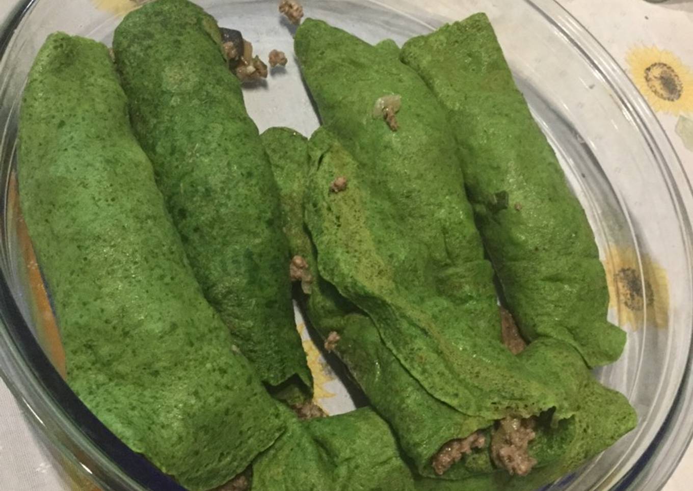 Crepes de espinaca proteicos, sin harina 😉