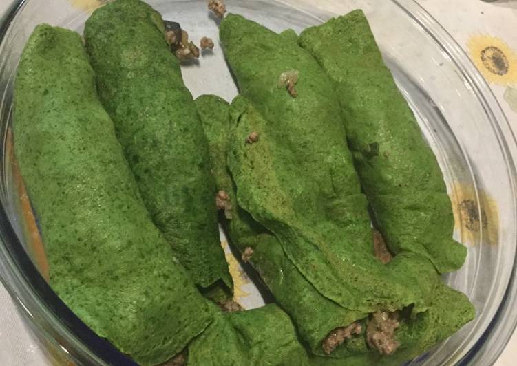 Crepes de espinaca proteicos, sin harina 馃槈