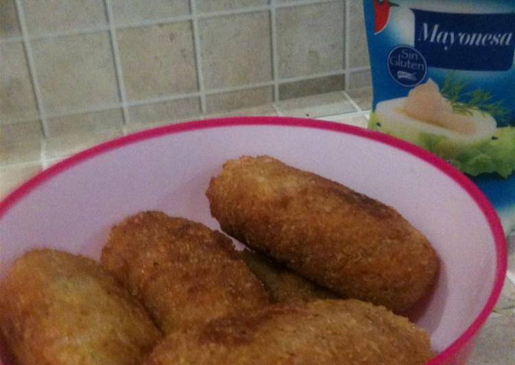 Croquetas de masa de langosta