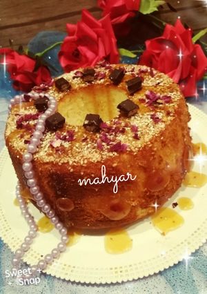 عکسی از دستور کیک ماست کنجدی