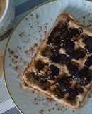 Gofres saludables con sirope de chocolate