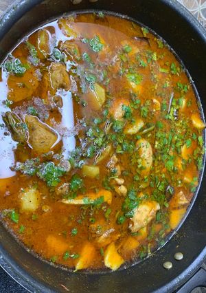 A picture of Aloo Chicken Recipe.