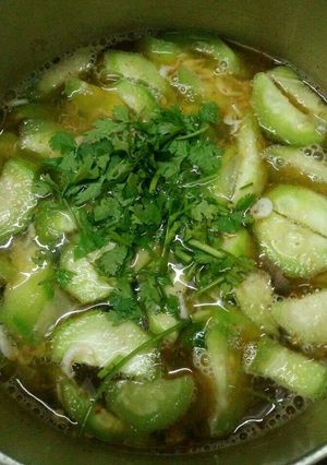 Hình của món Canh tép nấu mướp.