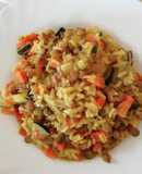 Arroz con lentejas y verduritas