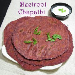 A picture of Beetroot Chapati.