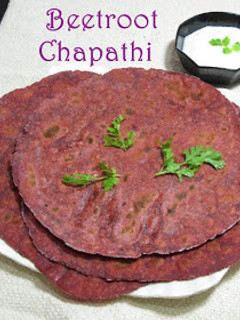A picture of Beetroot Chapati.