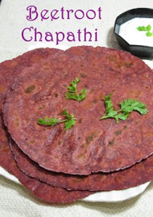 A picture of Beetroot Chapati.