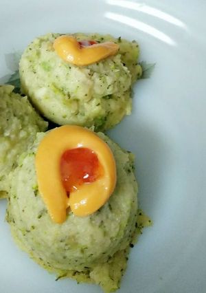 Foto resep Mashed potato with broccoli