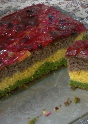 عکسی از دستور کیک چند طبقه ای