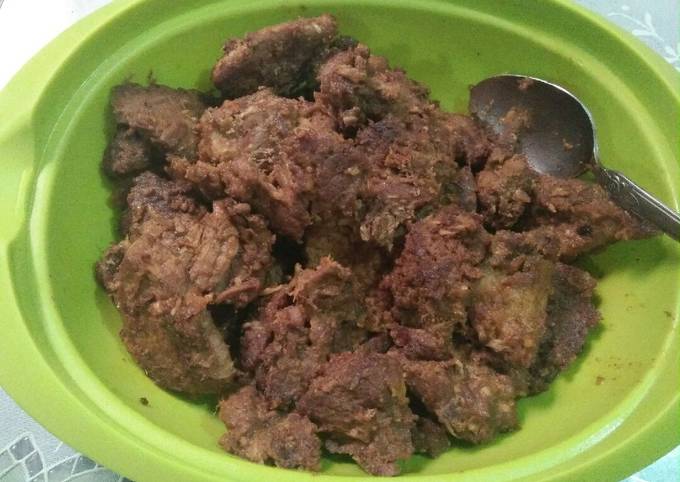 Rendang kering pedas praktis