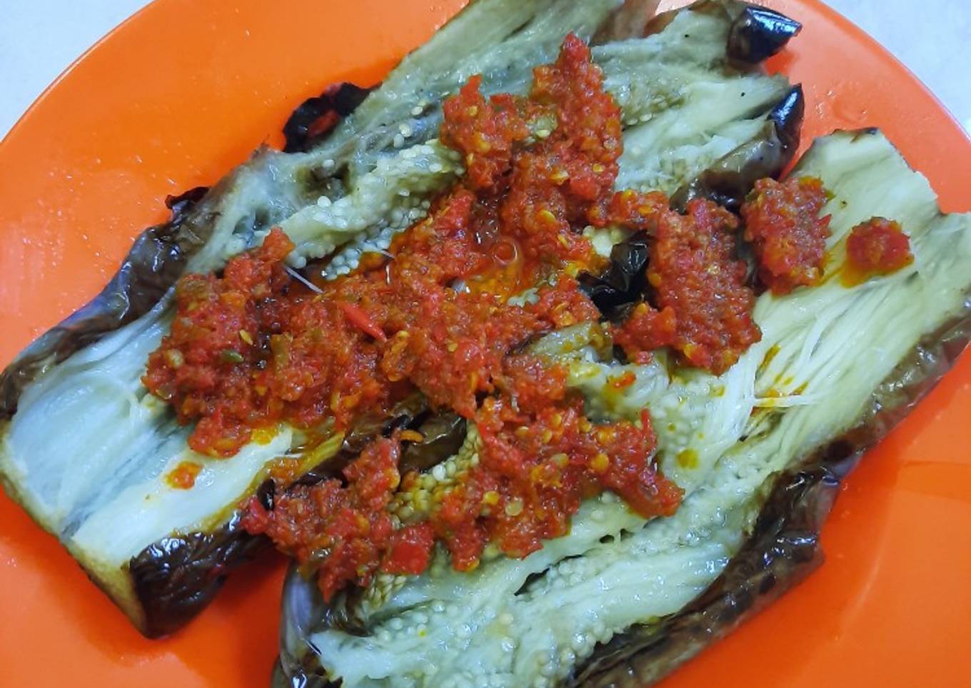 Terong Bakar Sambal Pedas