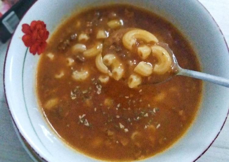 Bolognaise macaroni soup🥘