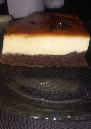 Una foto de Chocoflan