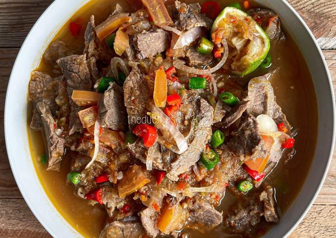 Resipi Air Asam Utara Daging Rebus Tanpa Belacan Oleh Theduch Ess Cookpad