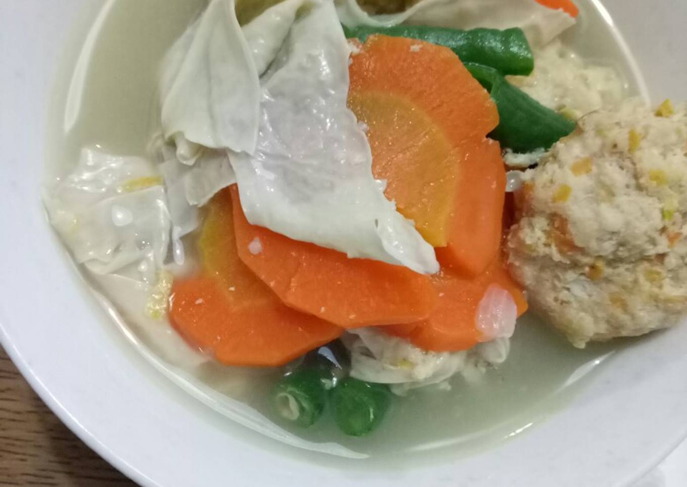 Sup Bakso Kembang Tahu ala MPASI (non halal)