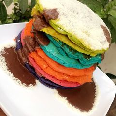 Rainbow pancake 🥞 A picture of Rainbow pancake 🥞.