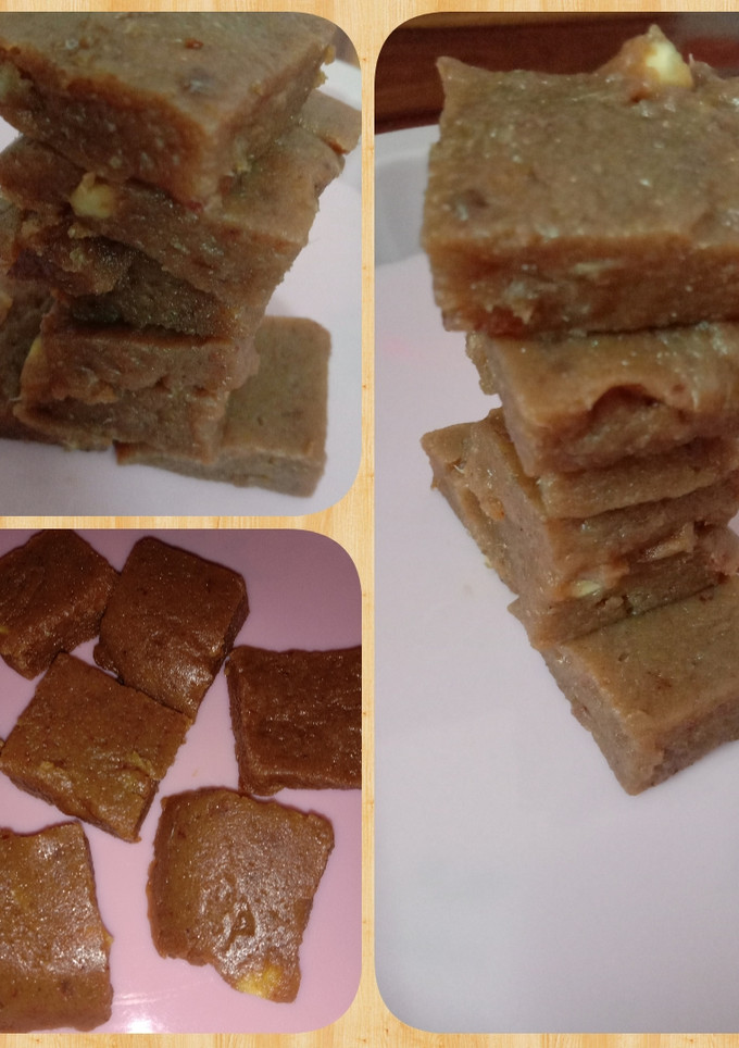 A picture of Dates banana halwa.
