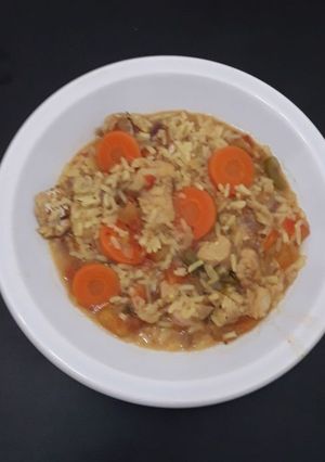 Una foto de Guiso de Merluza con arroz