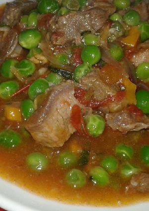 A picture of Peas/beef stew #vegetable contest.