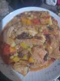 Cazuela de Mondongo con Batata Papa Zapallo y Poroto Negro