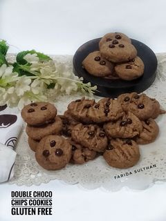 Foto resep Double Choco Chips Cookies Gluten Free