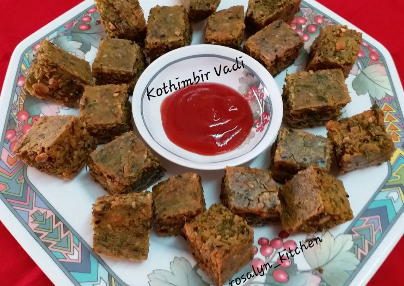 Kothimbir Vadi (Cilantro Croquettes)