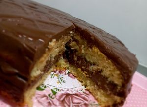 O poză a rețetei Prăjitură cu cremă de mascarpone și nutella.